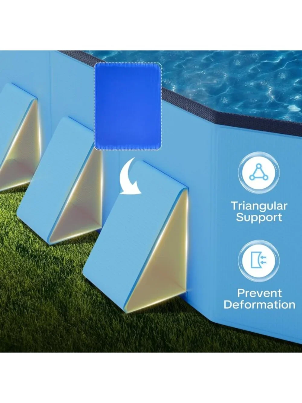 Large Foldable Dog Pool 72'' - Portable Pet Bath Tub with Reinforced Sidewalls